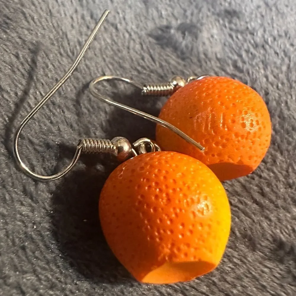 ORANGE women's earrings/ kids